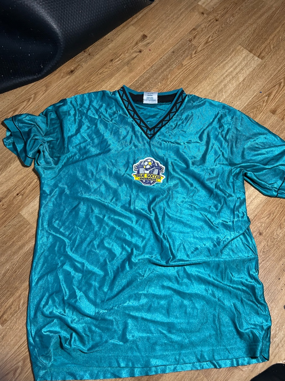 Teal Dazzle Soccer Jersey with Crest